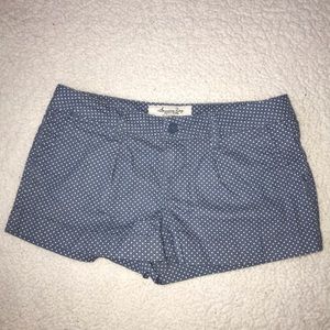 blue polka dot shorts